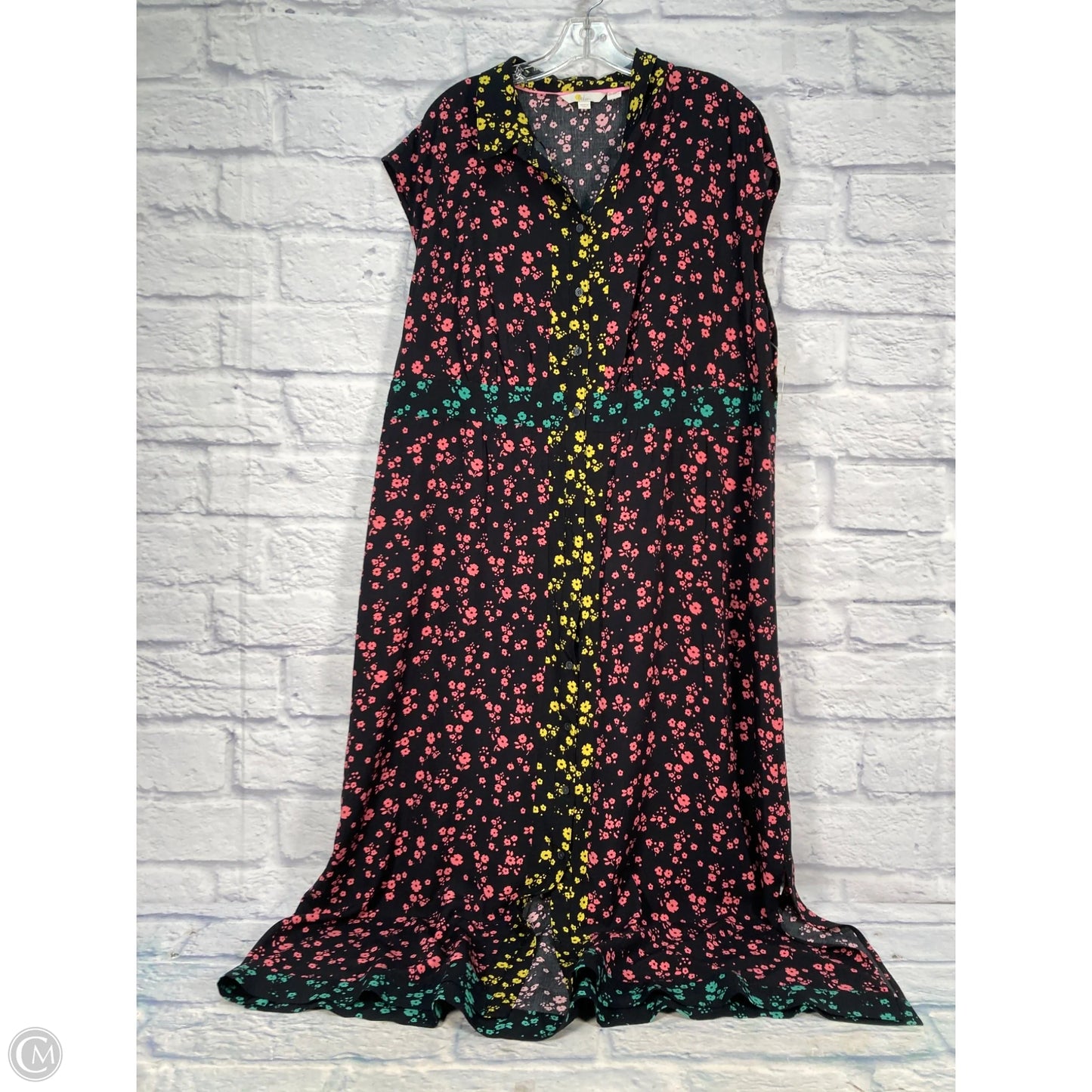 Dress Casual Maxi By Boden In Black & Pink, Size: 2x