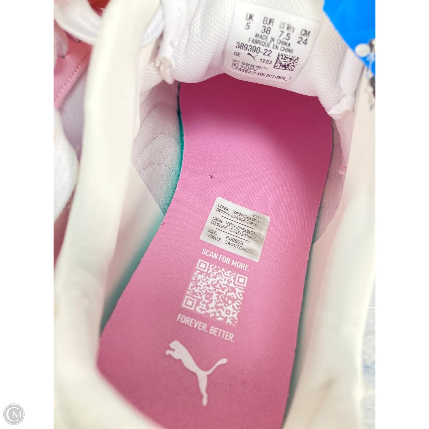 Shoes Sneakers By Puma In Pink & White, Size: 7.5