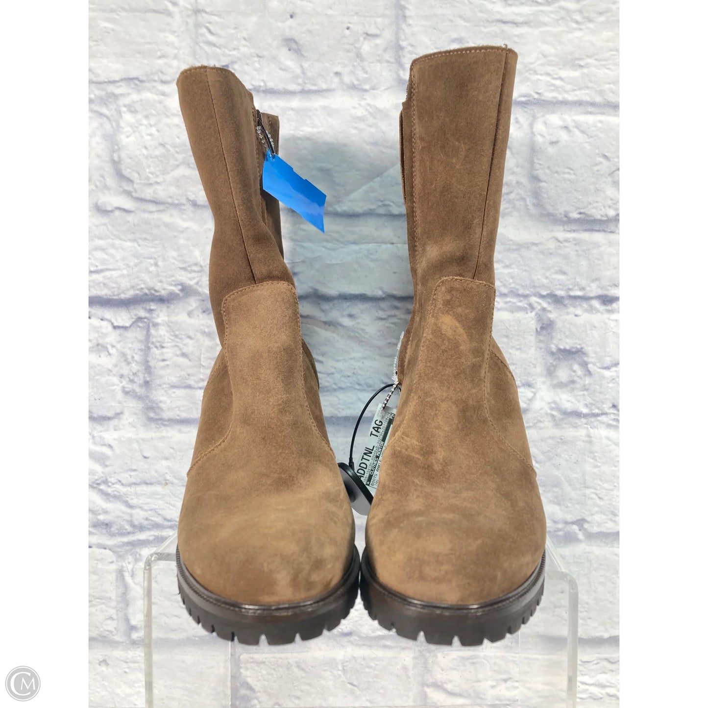 Boots Ankle Heels By Clothes Mentor In Tan, Size: 10