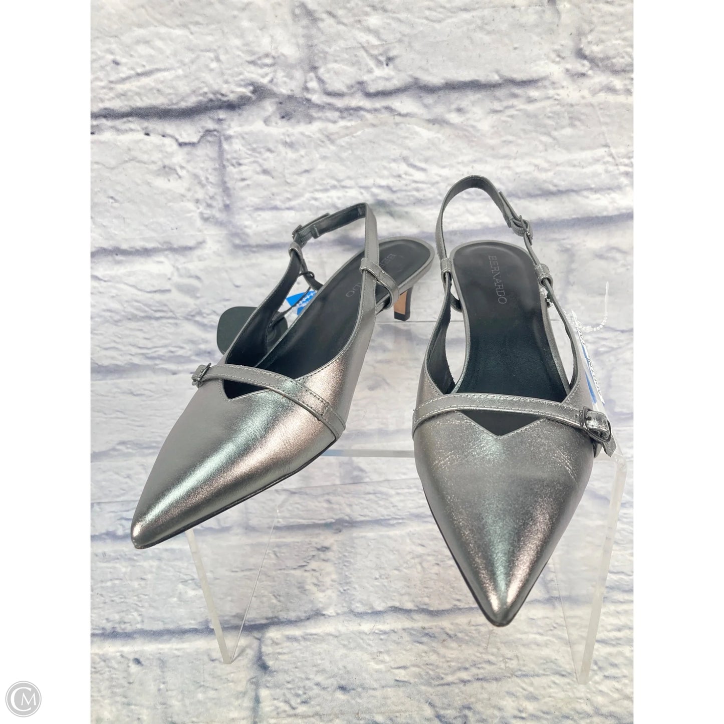 Shoes Heels Kitten By Bernardo In Silver, Size: 9