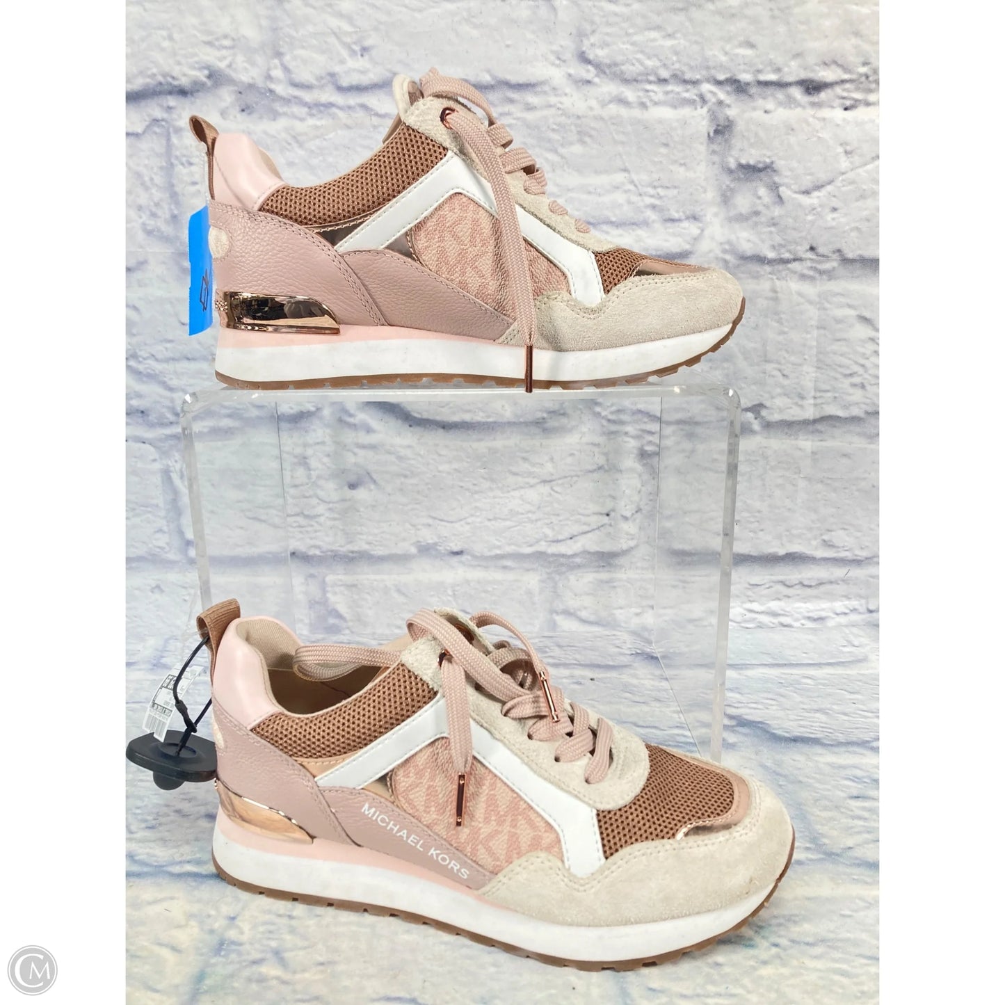 Shoes Sneakers By Michael By Michael Kors In Gold & Pink, Size: 6