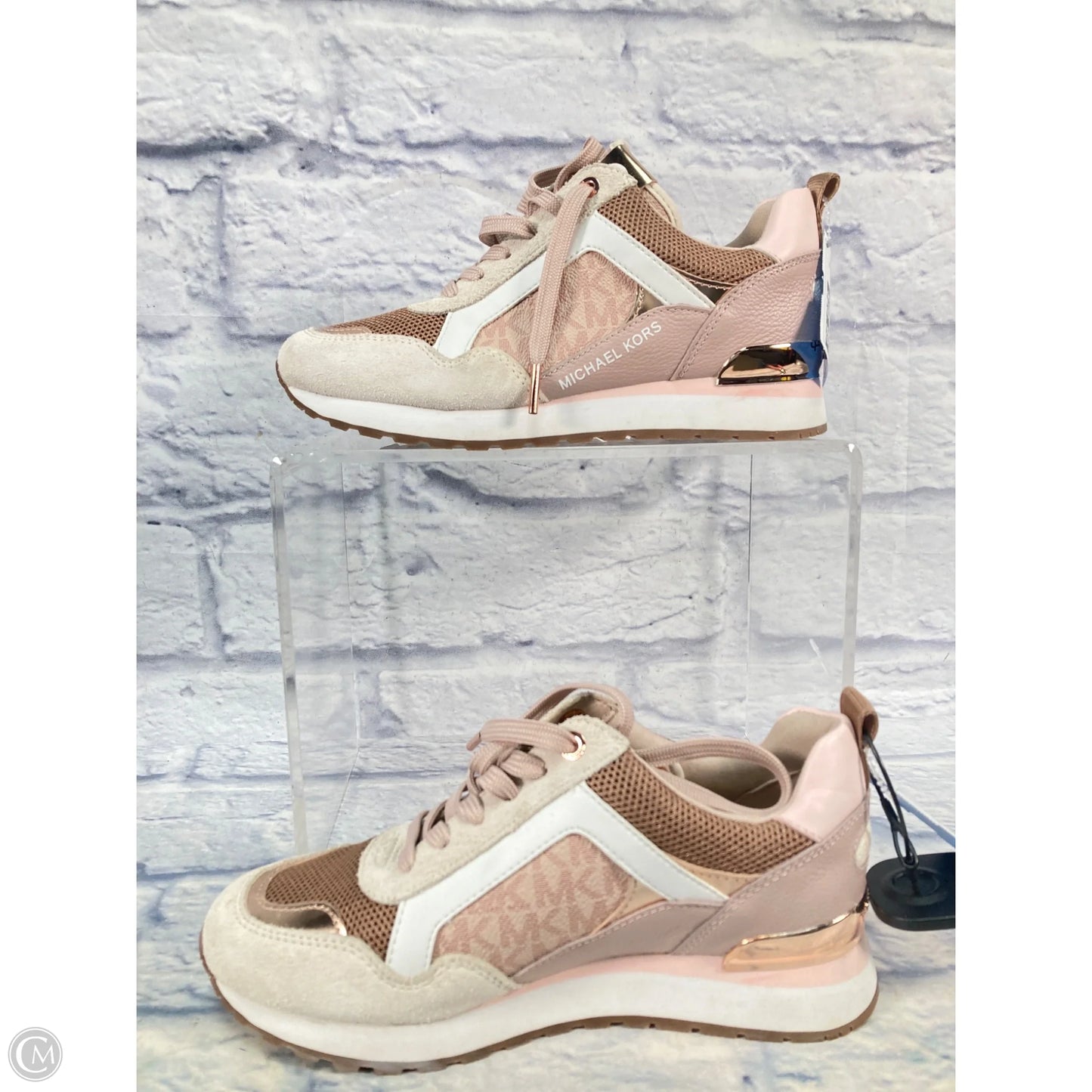 Shoes Sneakers By Michael By Michael Kors In Gold & Pink, Size: 6