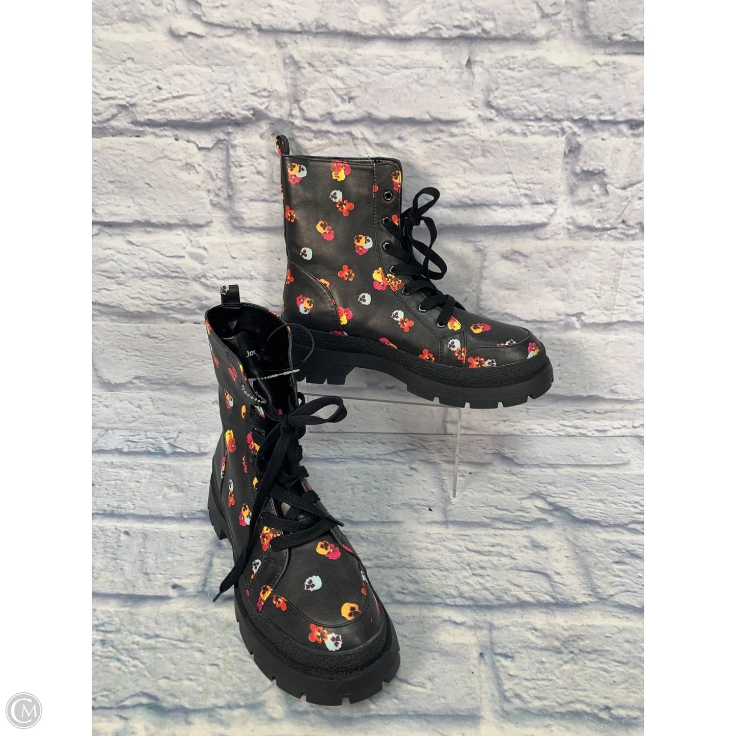 Boots Combat By Desigual In Black & Orange, Size: 9.5