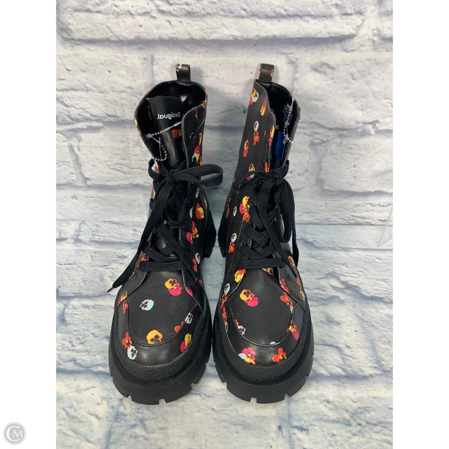 Boots Combat By Desigual In Black & Orange, Size: 9.5