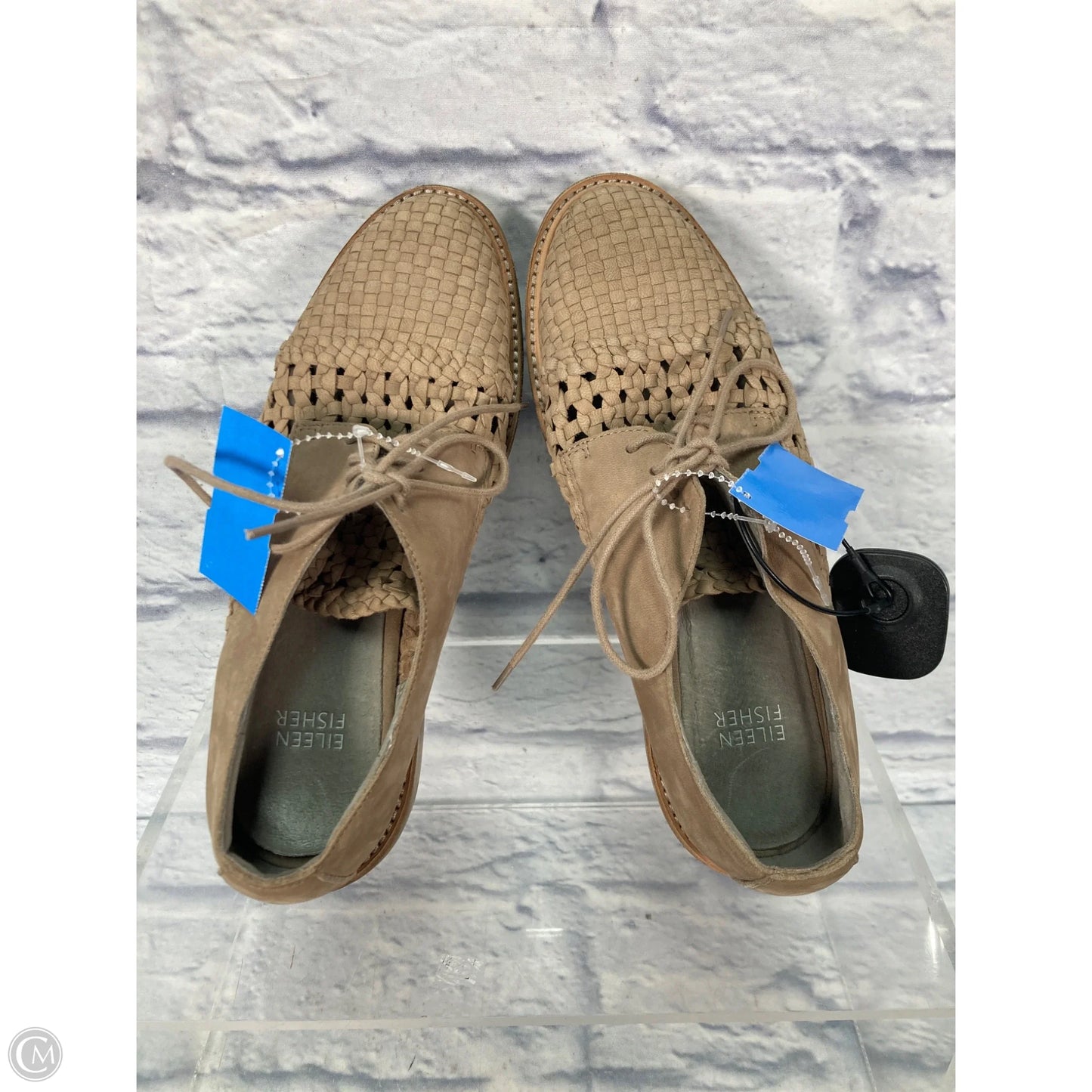 Shoes Heels Platform By Eileen Fisher In Tan, Size: 7