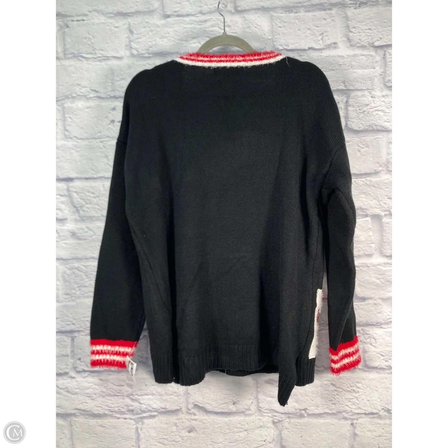 Sweater By Clothes Mentor In Black & Red, Size: Xl