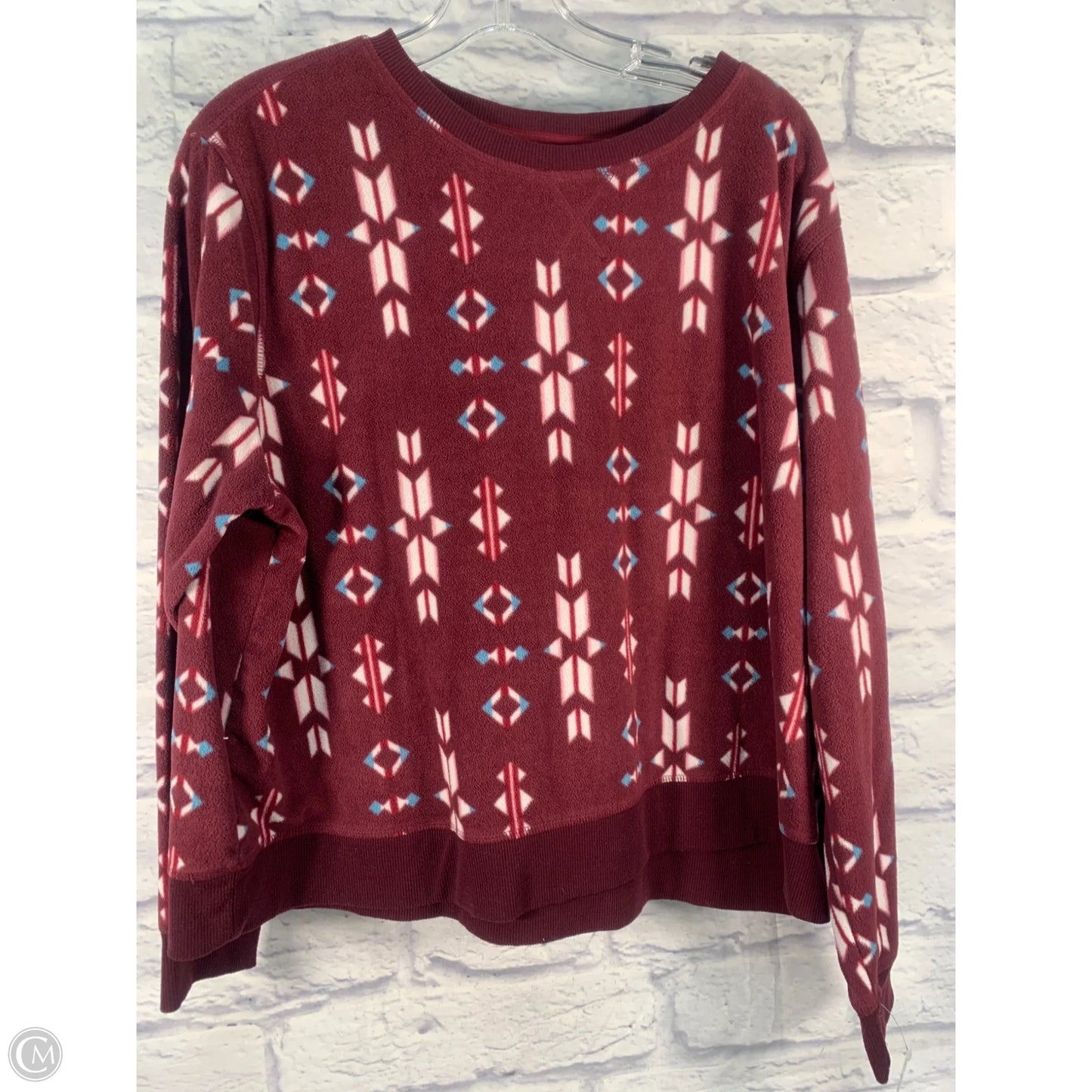 Sweatshirt Crewneck By Eddie Bauer In Maroon, Size: 2x