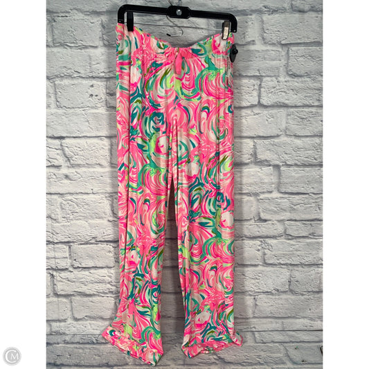 Pants Designer By Lilly Pulitzer In Green & Pink, Size: 4