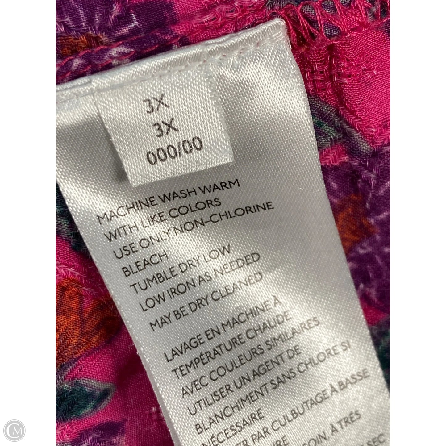 Top Long Sleeve By Maeve In Purple & Red, Size: 3x