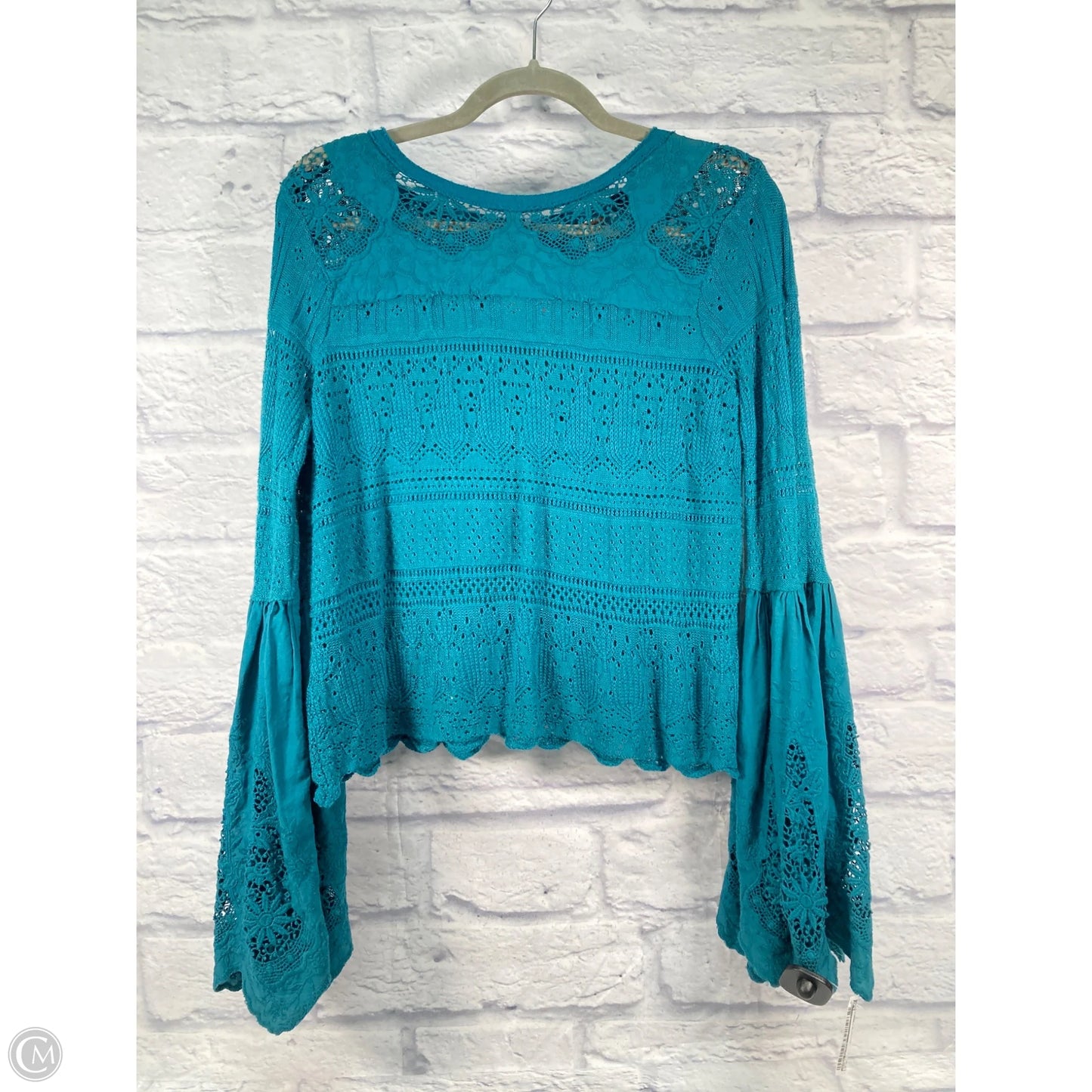 Top Long Sleeve By Free People In Blue, Size: S