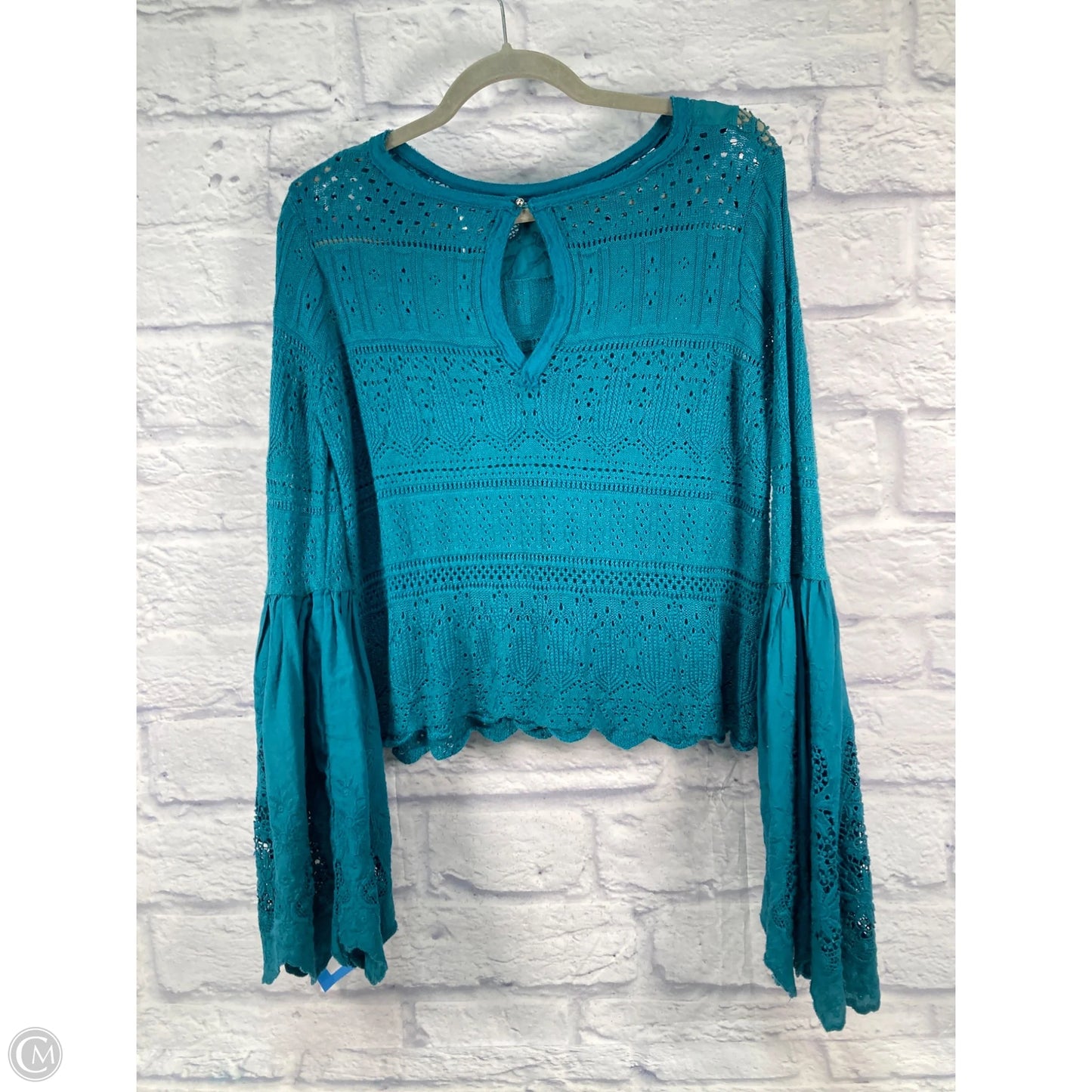 Top Long Sleeve By Free People In Blue, Size: S