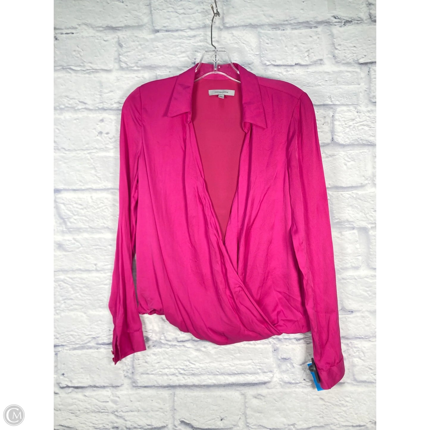 Blouse Long Sleeve By Classiques Entier In Pink, Size: Xs