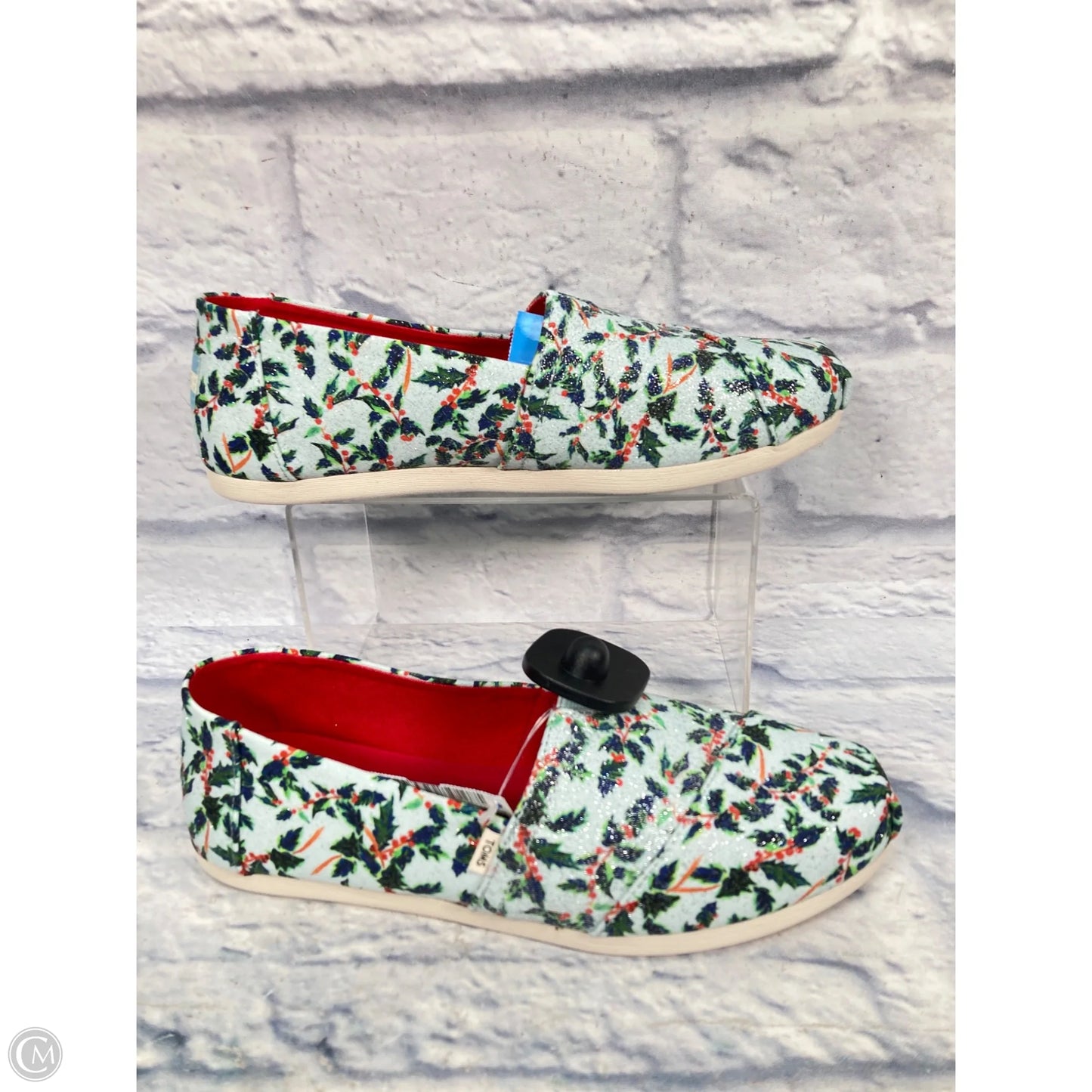 Shoes Flats By Toms In Blue & Green, Size: 7.5