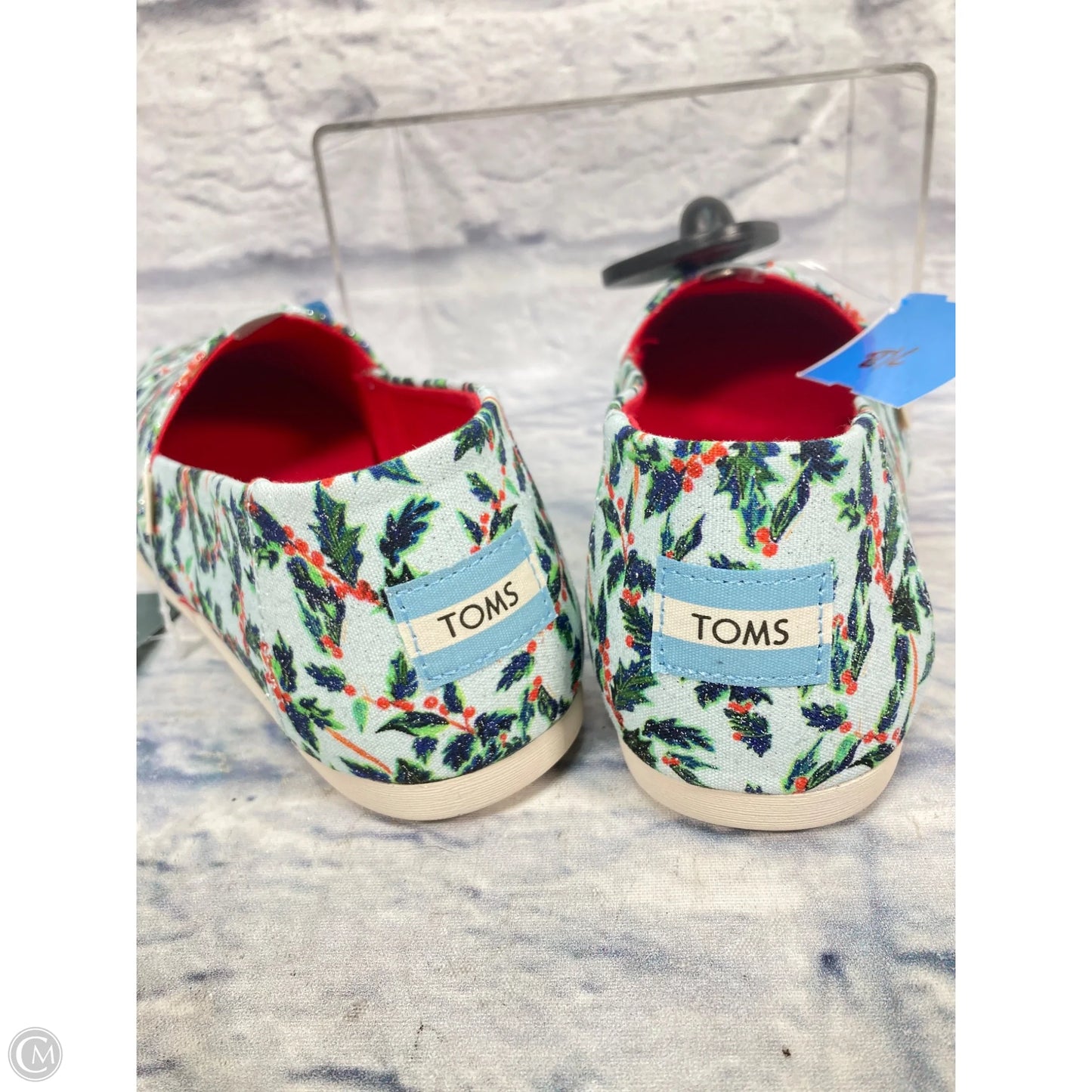 Shoes Flats By Toms In Blue & Green, Size: 7.5