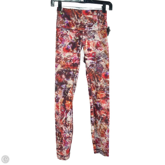 Athletic Leggings By Lululemon In Purple & White, Size: S