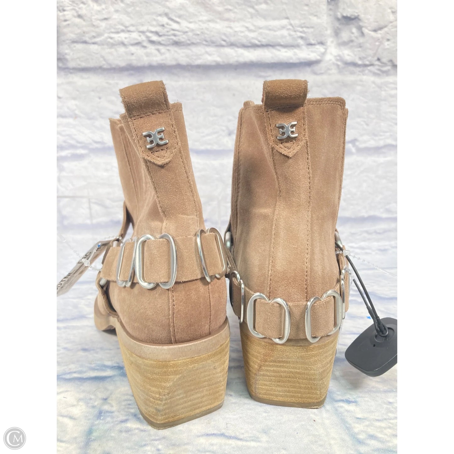 Boots Ankle Heels By Sam Edelman In Tan, Size: 10