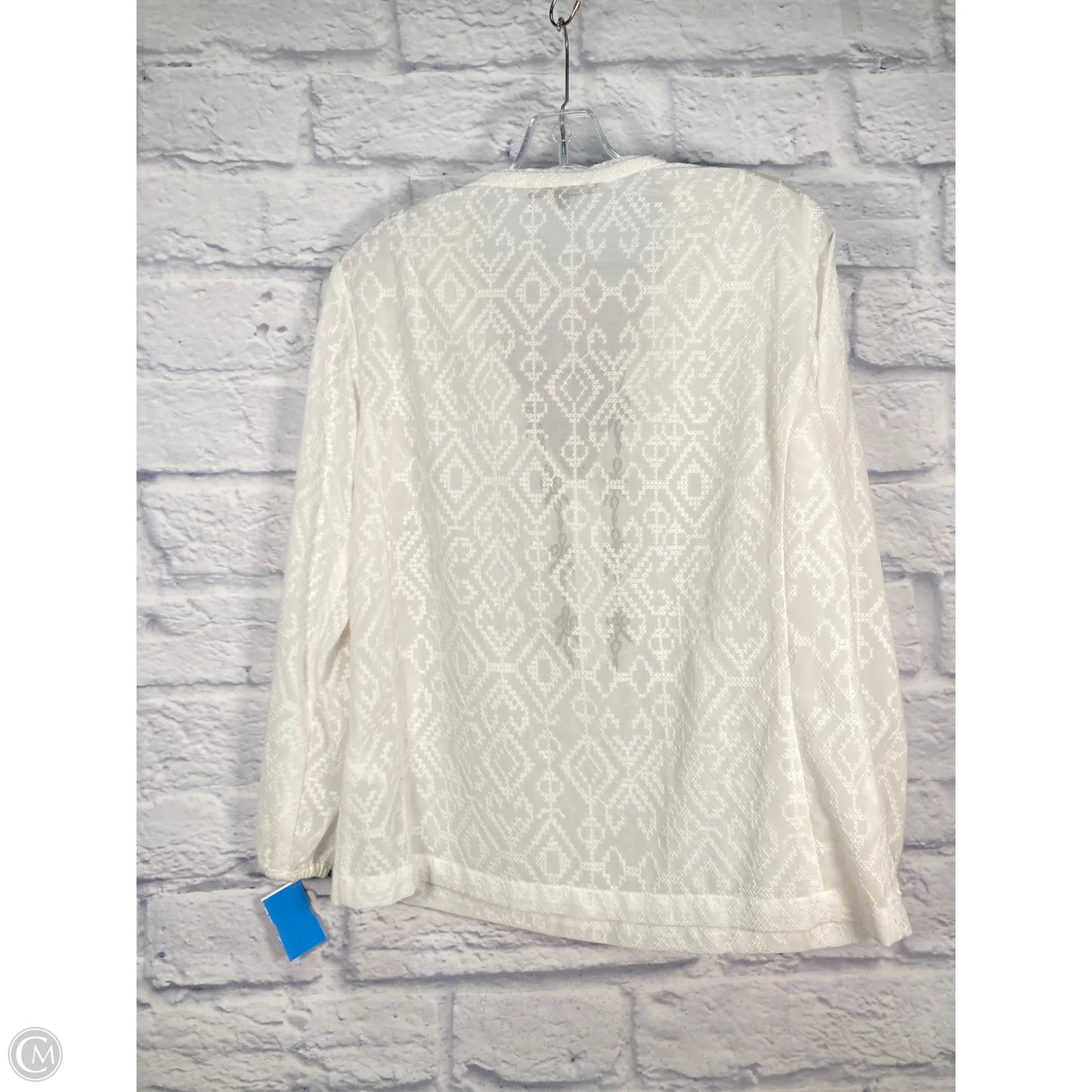 Blouse Long Sleeve By Nanette Lepore In Black & Cream, Size: S