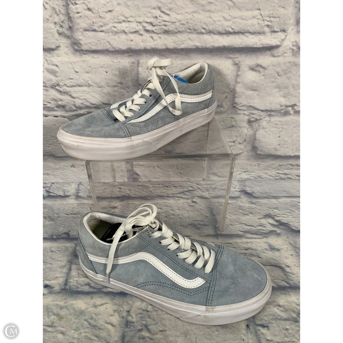 Shoes Sneakers By Vans In Blue & White, Size: 7.5
