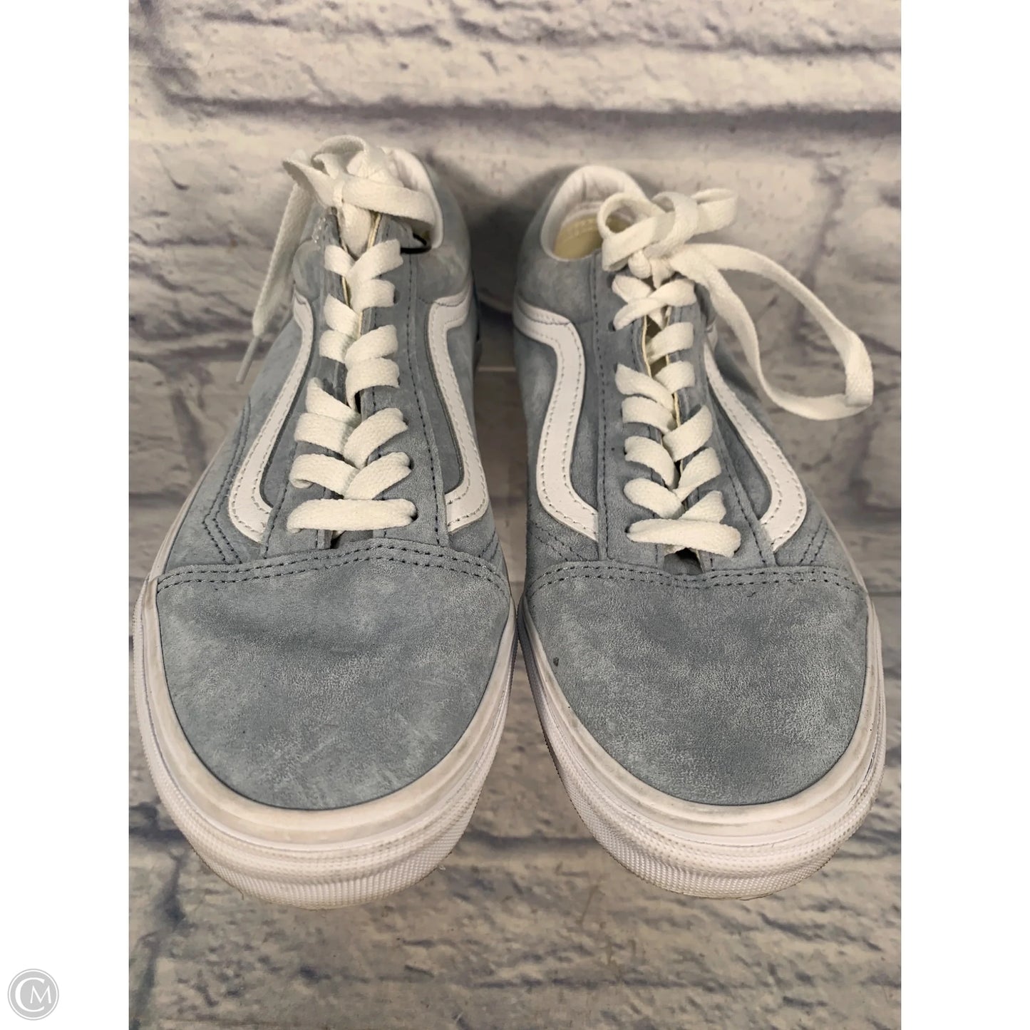 Shoes Sneakers By Vans In Blue & White, Size: 7.5