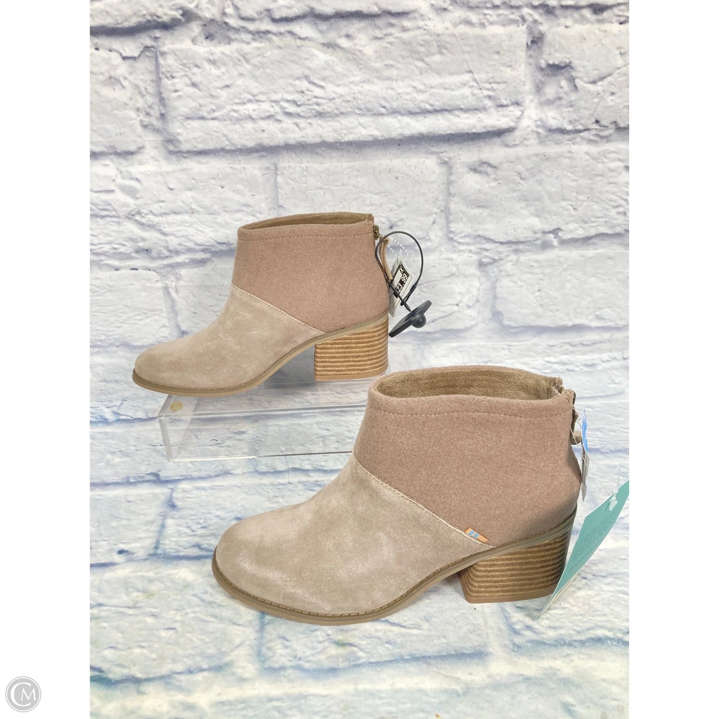 Boots Ankle Heels By Toms In Tan, Size: 7