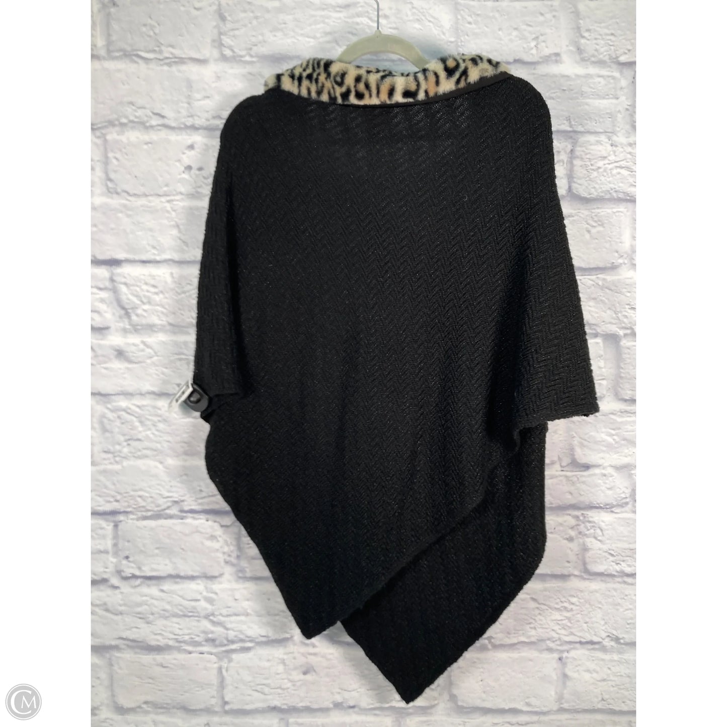 Poncho By Chicos In Black & Brown, Size: M