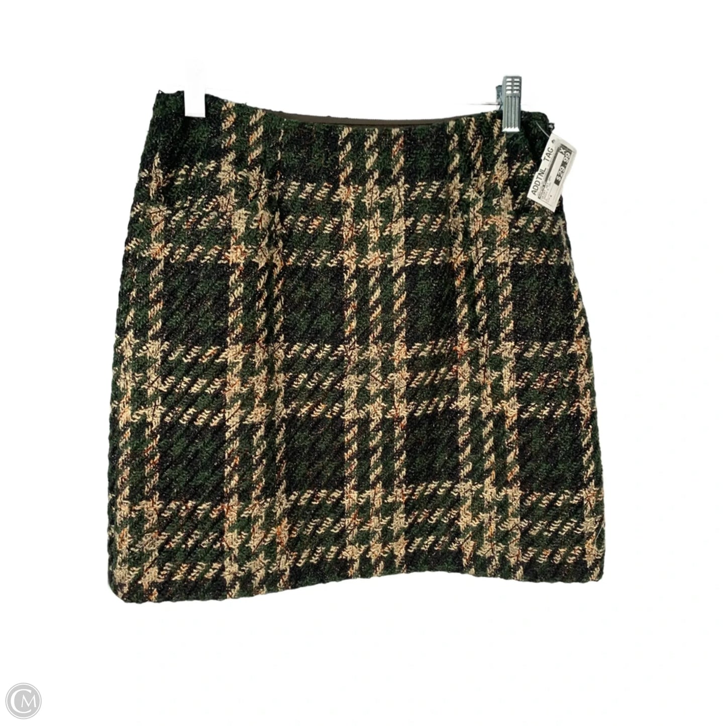 Skirt Set 2pc By Worth Ny In Green & Tan, Size: 4