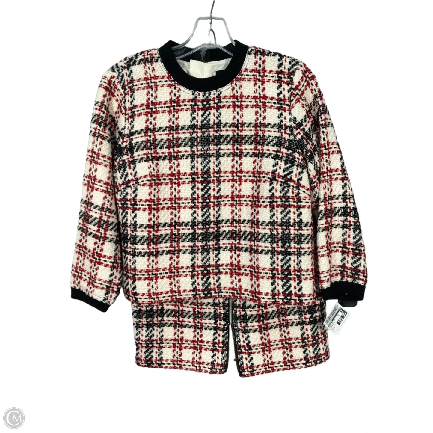 Skirt Set 2pc By Worth Ny In Cream & Red, Size: 4