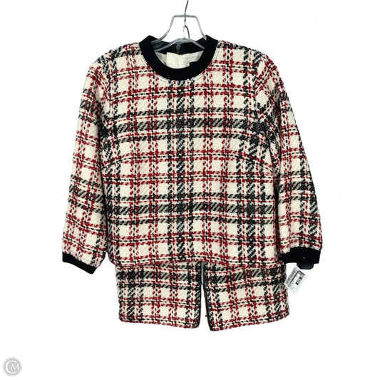 Skirt Set 2pc By Worth Ny In Cream & Red, Size: 4