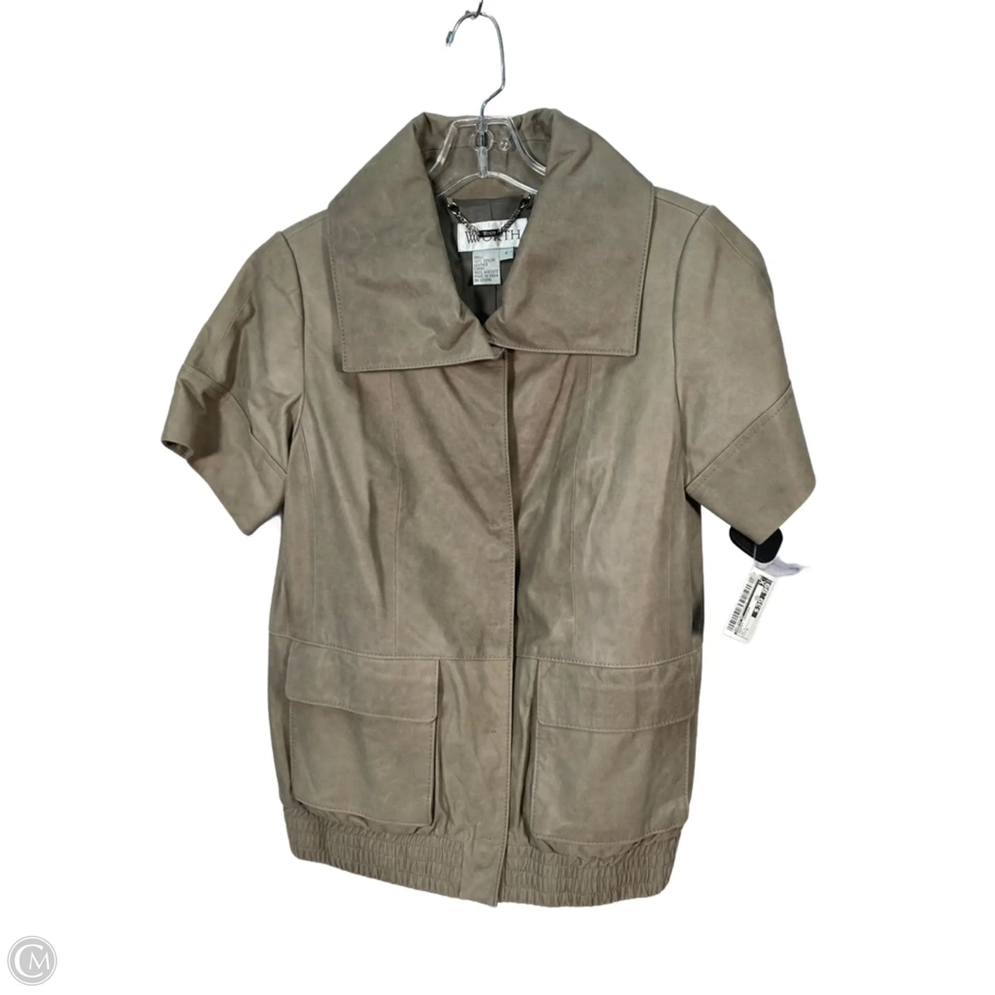 Jacket Leather By Worth Ny In Tan, Size: S