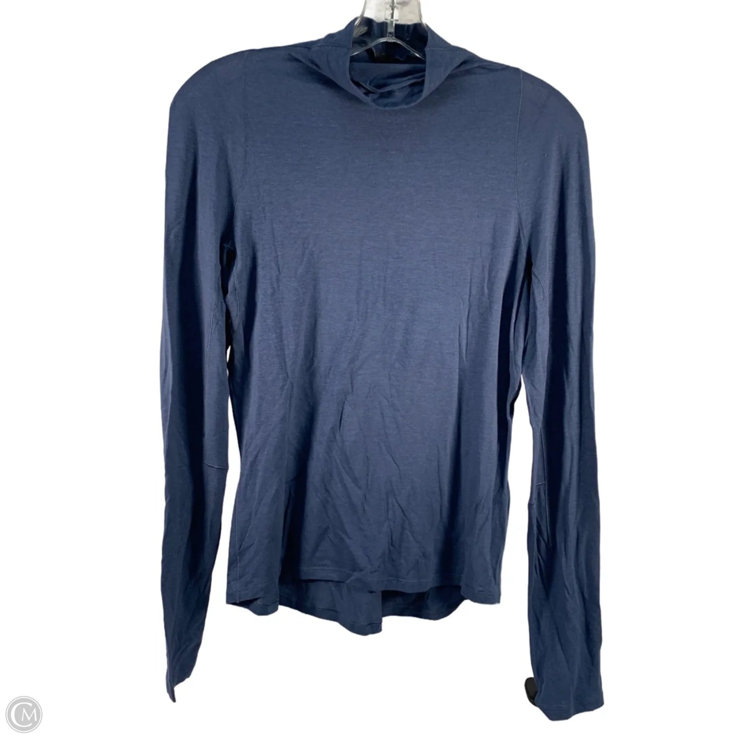 Athletic Top Long Sleeve Collar By Lululemon In Blue, Size: S