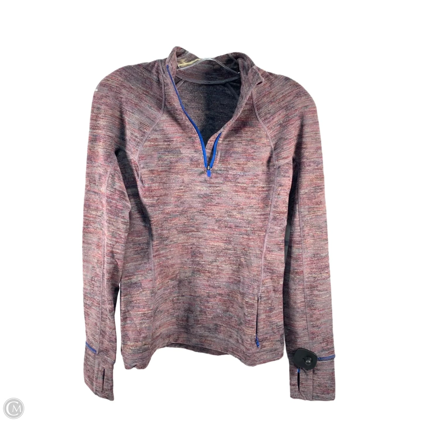 Athletic Top Long Sleeve Collar By Lululemon In Purple, Size: S