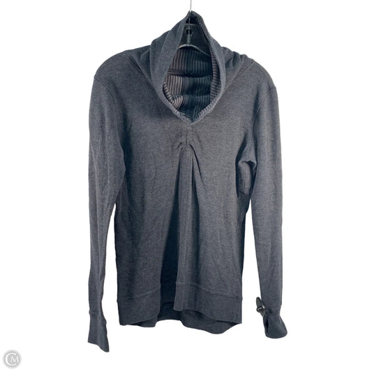 Athletic Top Long Sleeve Collar By Lululemon In Grey, Size: S