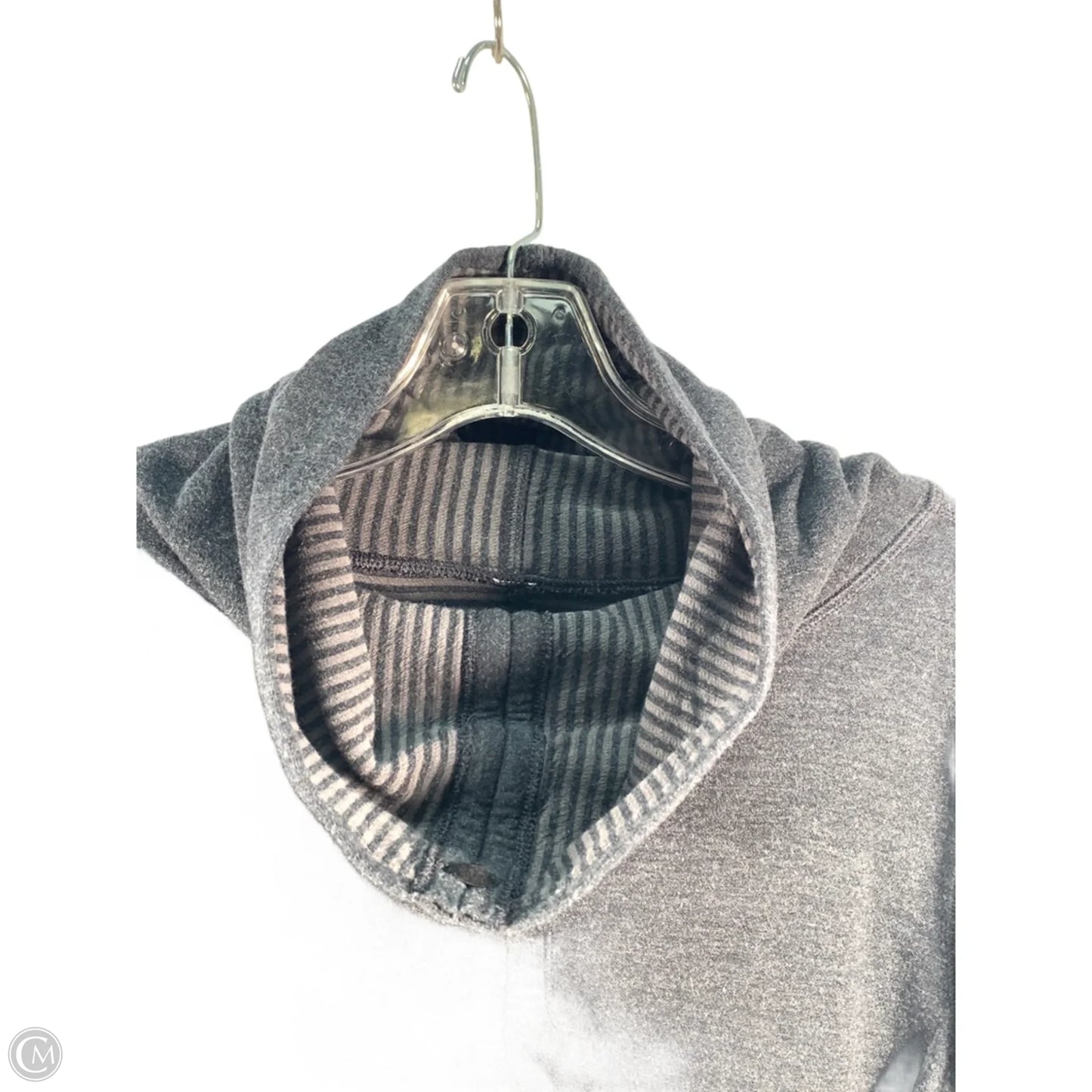 Athletic Top Long Sleeve Collar By Lululemon In Grey, Size: S