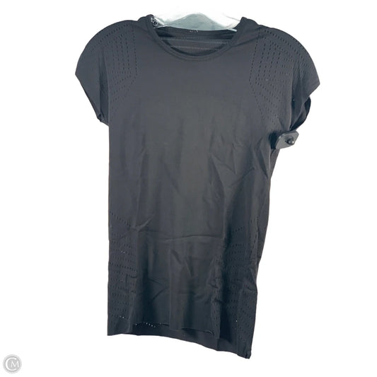 Athletic Top Short Sleeve By Lululemon In Black, Size: S