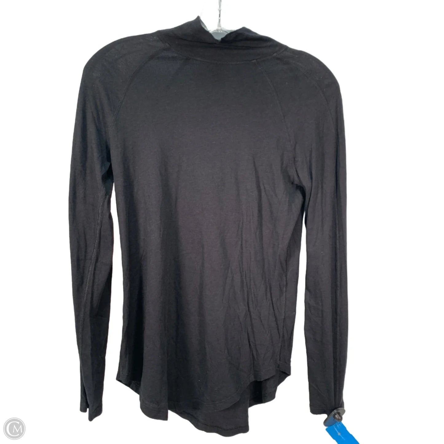 Athletic Top Long Sleeve Collar By Lululemon In Black, Size: S