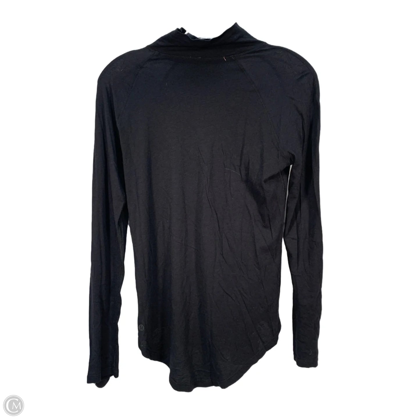 Athletic Top Long Sleeve Collar By Lululemon In Black, Size: S