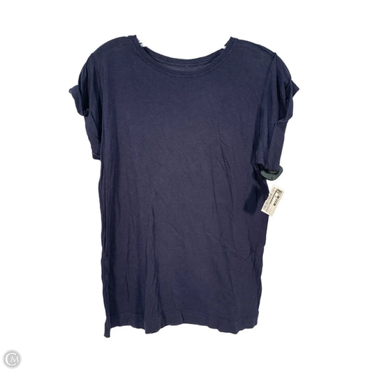 Athletic Top Short Sleeve By Lululemon In Navy, Size: S