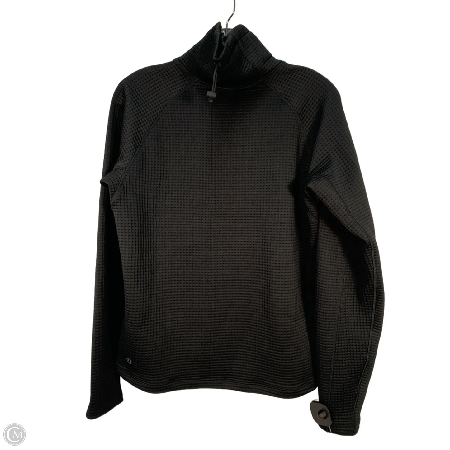 Athletic Top Long Sleeve Collar By Lululemon In Black, Size: S