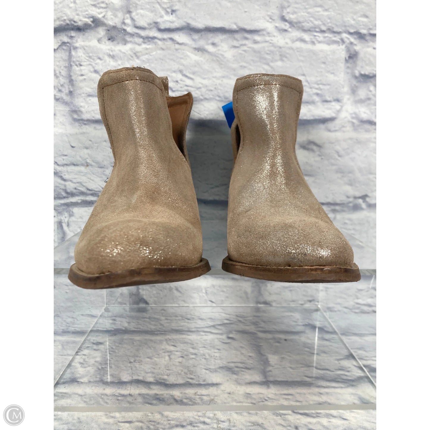 Boots Ankle Flats By Diba In Gold & Tan, Size: 8