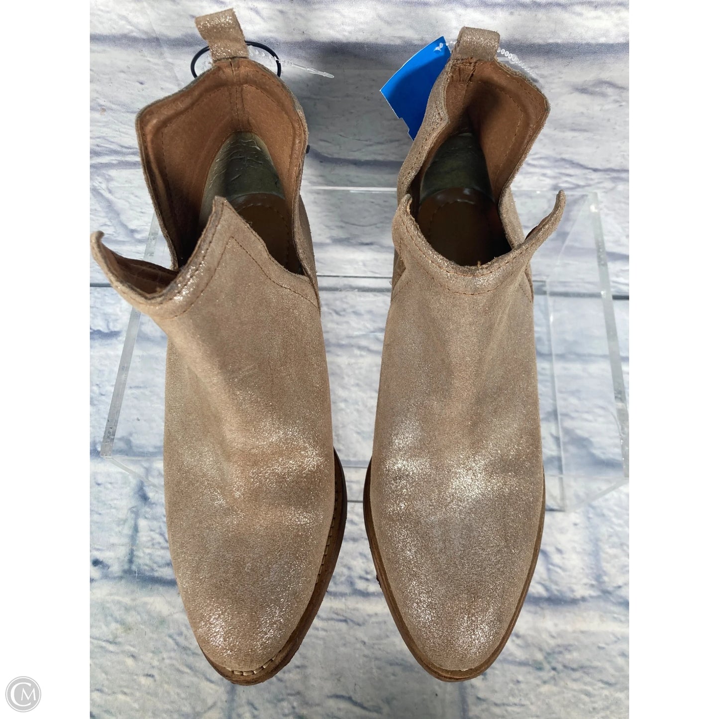 Boots Ankle Flats By Diba In Gold & Tan, Size: 8