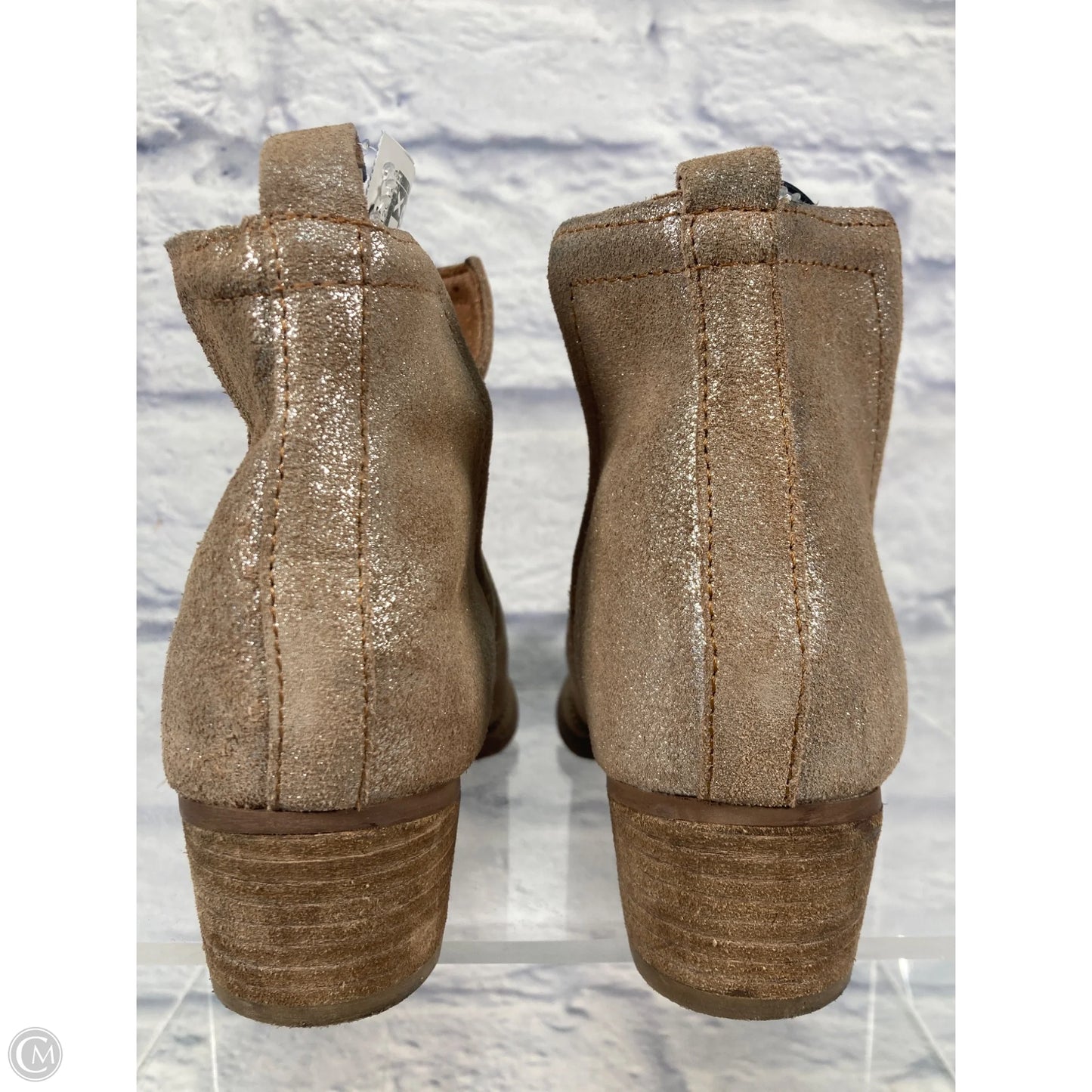 Boots Ankle Flats By Diba In Gold & Tan, Size: 8