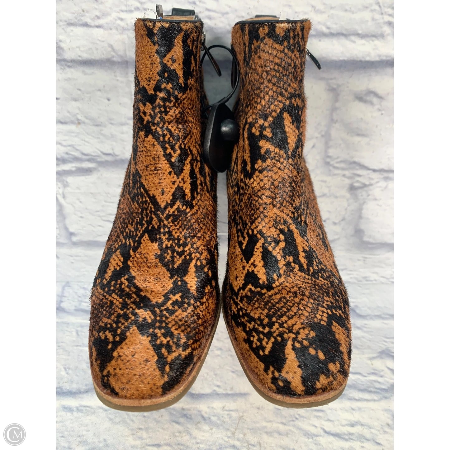 Boots Ankle Heels By Sofft In Animal Print, Size: 8