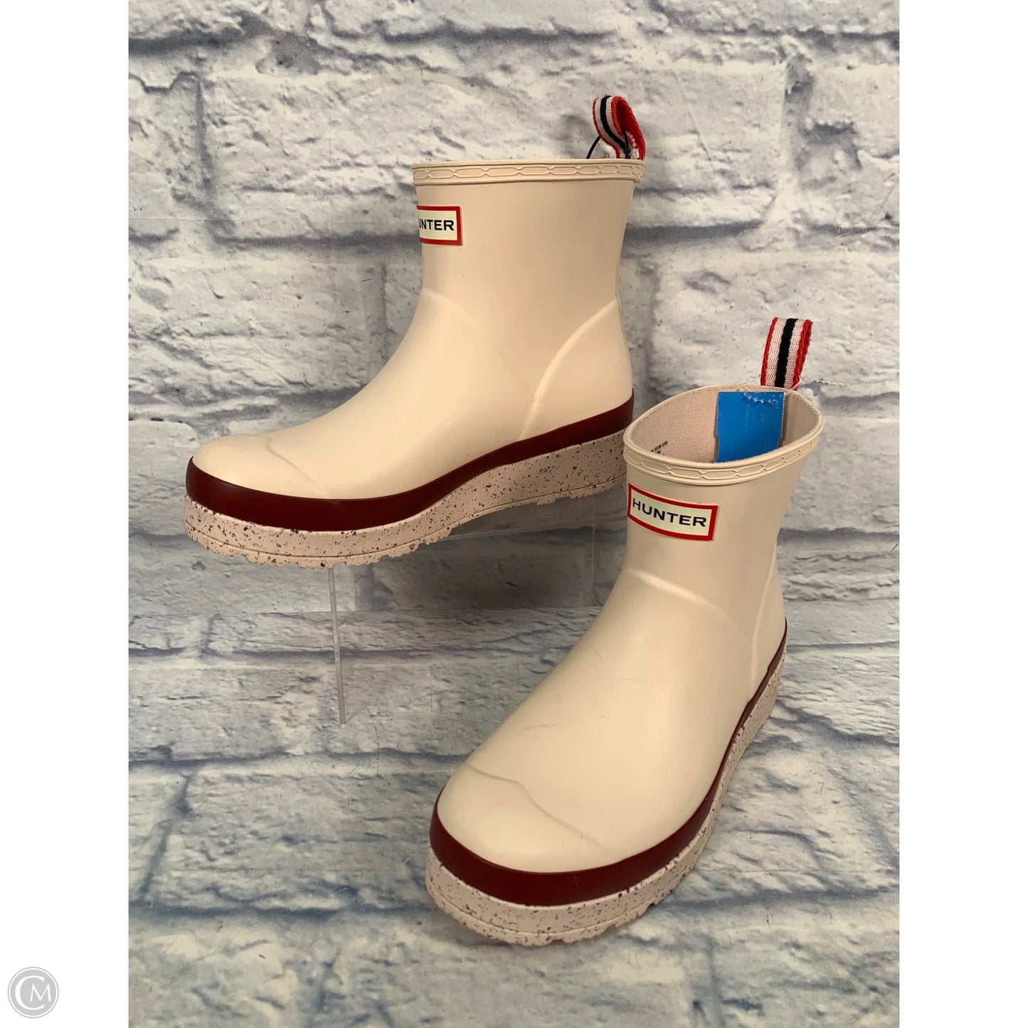 Boots Rain By Hunter In Pink & Red, Size: 8