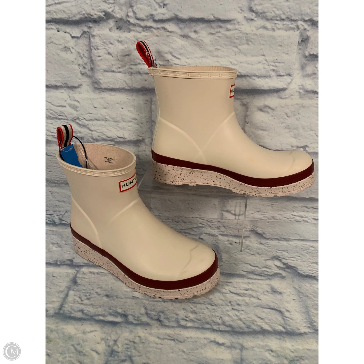 Boots Rain By Hunter In Pink & Red, Size: 8