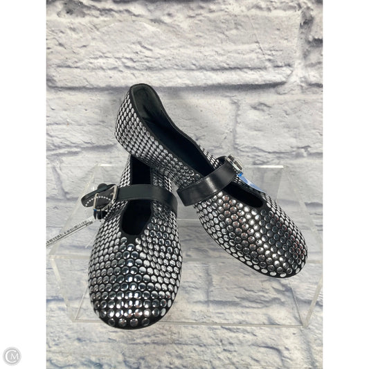 Shoes Flats By Schutz In Black & Silver, Size: 10