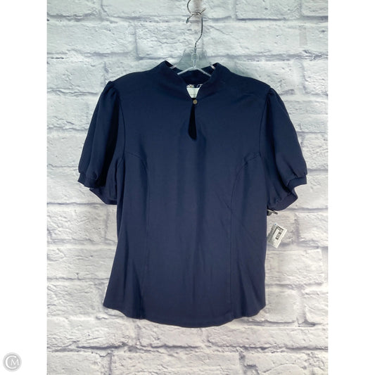 Top Short Sleeve By Anthropologie In Blue, Size: L