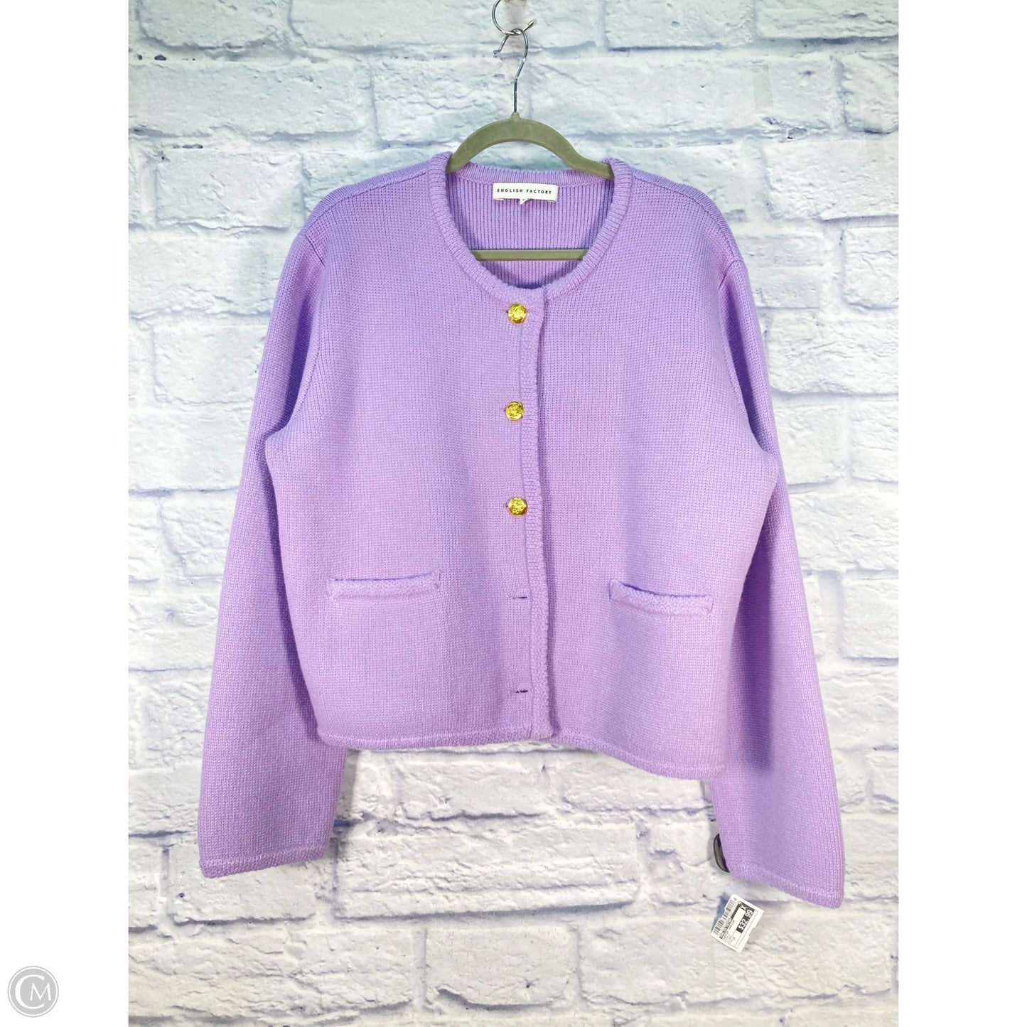 Sweater Cardigan By English Factory In Purple, Size: 1x