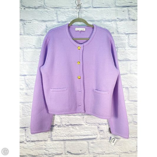 Sweater Cardigan By English Factory In Purple, Size: 1x