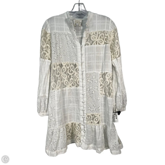 Tunic Long Sleeve By Johnny Was In Cream, Size: S