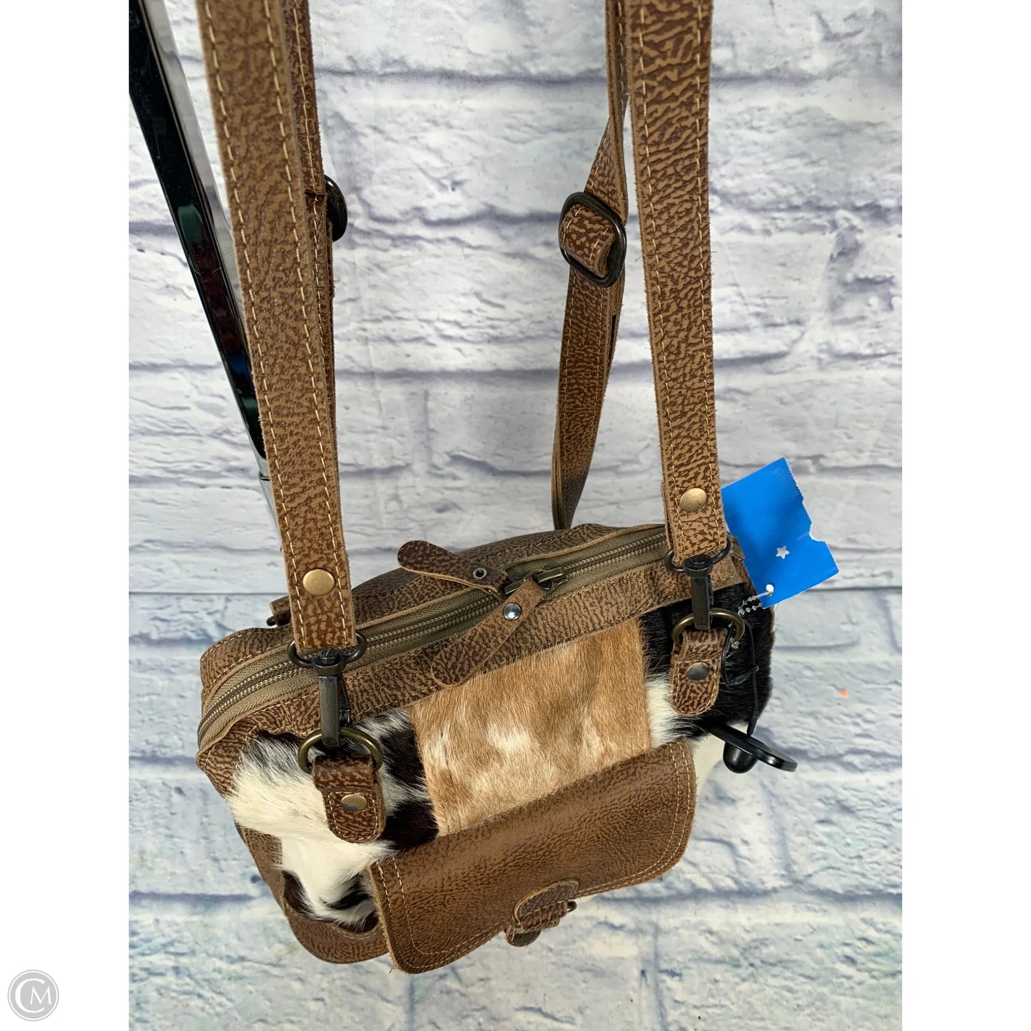 Backpack Leather By Myra, Size: Medium